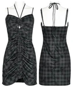 Ladies Punk Rave Silvia Plaid Bodycon Dress