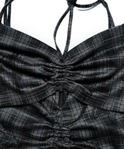 Ladies Punk Rave Silvia Plaid Bodycon Dress