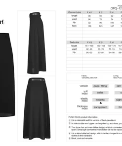 Punk Rave Brianna Skirt Black Ladies 13 Punk Rave Brianna Skirt Black Ladies