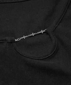 Ladies Punk Rave Ace Asymmetric Top