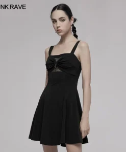 Ladies Punk Rave Amore Dress - Black
