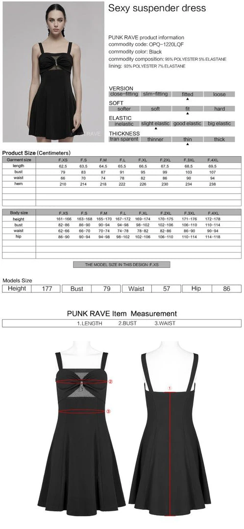 Ladies Punk Rave Amore Dress - Black 9 Ladies Punk Rave Amore Dress - Black