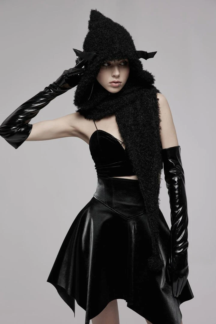 Punk Rave Batty Hooded Capelet - Black 5 Punk Rave Batty Hooded Capelet - Black