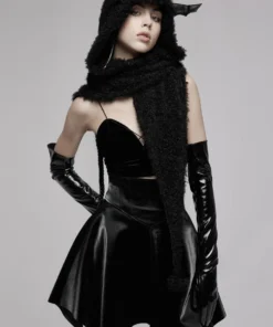 Punk Rave Batty Hooded Capelet - Black