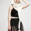 Punk Rave Batty Hooded Capelet - White 1 Punk Rave Batty Hooded Capelet - White