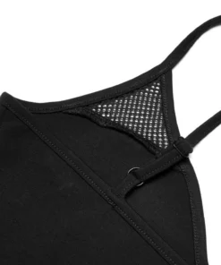 Punk Rave Beating Heart Crop Top - Black Ladies