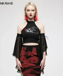 Punk Rave Black Dragon Chiffon Sleeves