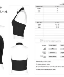 Punk Rave Bliss Halter Top - Plain Ladies