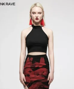 Punk Rave Bliss Halter Top - Plain Ladies