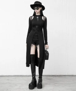 Punk Rave Brea High Split Dress Ladies 15 Punk Rave Brea High Split Dress Ladies