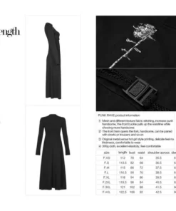 Punk Rave Brea High Split Dress Ladies 17 Punk Rave Brea High Split Dress Ladies