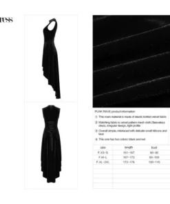 Punk Rave Britta Velvet Dress - Black 23 Punk Rave Britta Velvet Dress - Black
