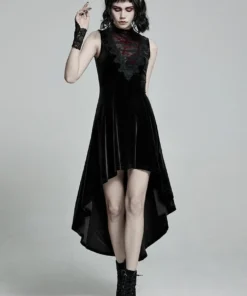 Punk Rave Britta Velvet Dress - Black