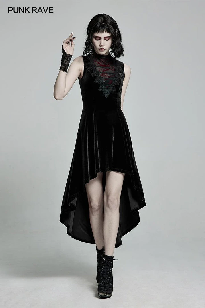 Punk Rave Britta Velvet Dress - Black 3 Punk Rave Britta Velvet Dress - Black