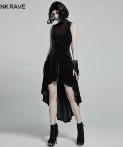 Punk Rave Britta Velvet Dress - Black