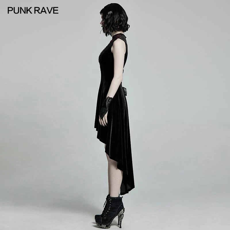 Punk Rave Britta Velvet Dress - Black 5 Punk Rave Britta Velvet Dress - Black