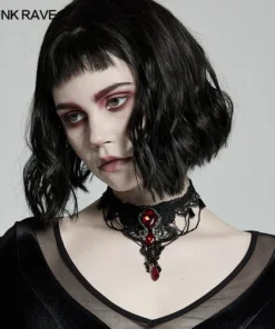 Accessories Punk Rave Crimson Gem Choker 11 Accessories Punk Rave Crimson Gem Choker