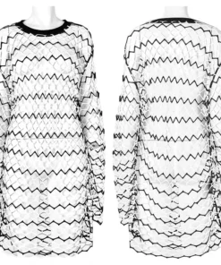 Ladies Punk Rave Diamond Mesh Longline Tee 20 Ladies Punk Rave Diamond Mesh Longline Tee