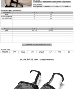 Punk Rave Dias Mesh Gloves Accessories