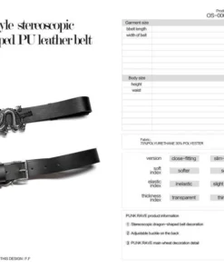 Accessories Punk Rave Dragon Belt