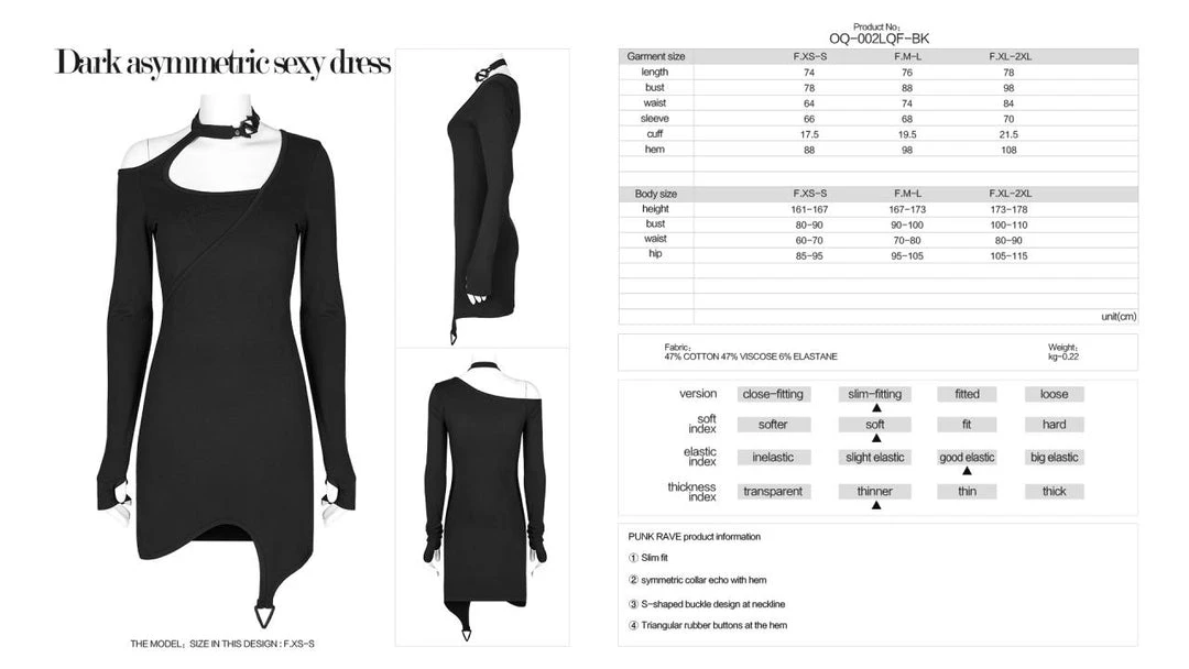 Punk Rave Essia Bodycon Dress Ladies 8 Punk Rave Essia Bodycon Dress Ladies