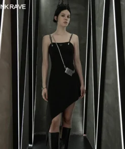 Ladies Punk Rave Lillee Asymmetric Dress