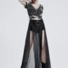 Punk Rave Chiffon Maxi Skirt With Integral Shorts Ladies 2 Punk Rave Chiffon Maxi Skirt With Integral Shorts Ladies