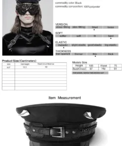 Punk Rave Mens Punk Military Hat 13 Punk Rave Mens Punk Military Hat