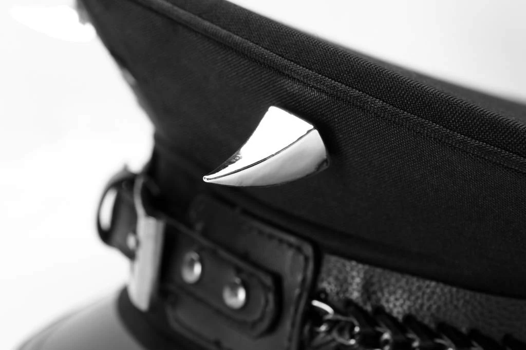 Punk Rave Mens Punk Military Hat 6 Punk Rave Mens Punk Military Hat