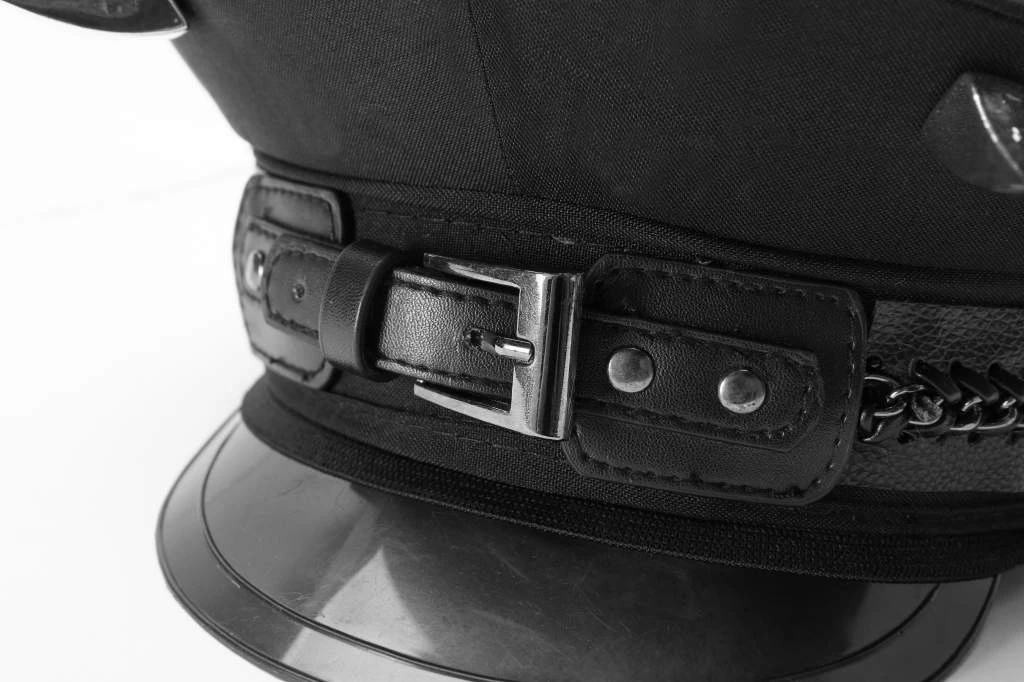 Punk Rave Mens Punk Military Hat 5 Punk Rave Mens Punk Military Hat