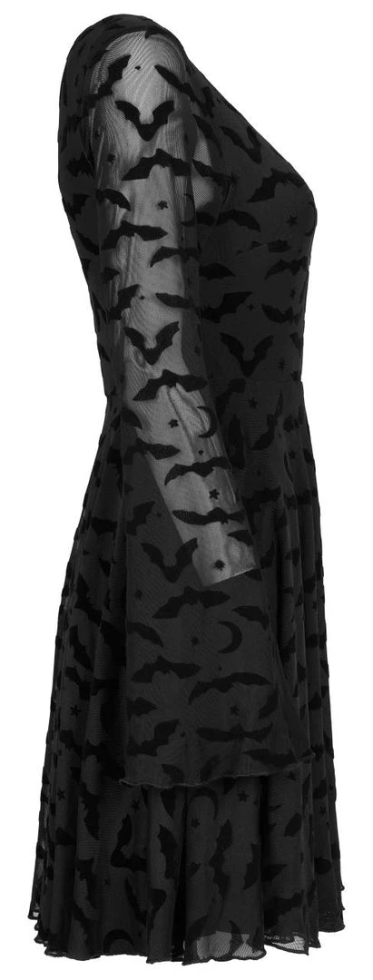 Ladies Punk Rave Nightfall Skater Dress 10 Ladies Punk Rave Nightfall Skater Dress