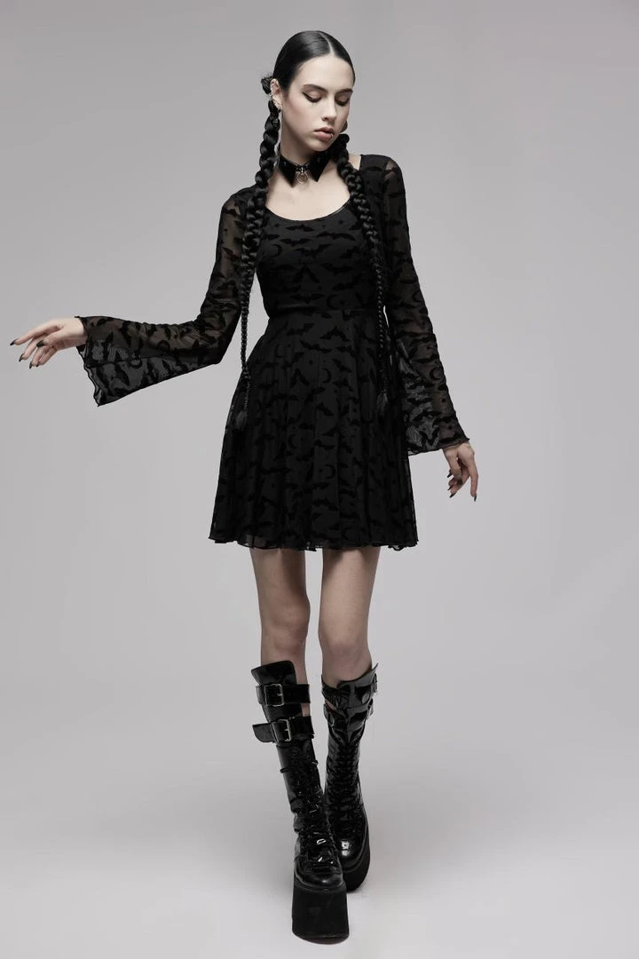 Ladies Punk Rave Nightfall Skater Dress 5 Ladies Punk Rave Nightfall Skater Dress