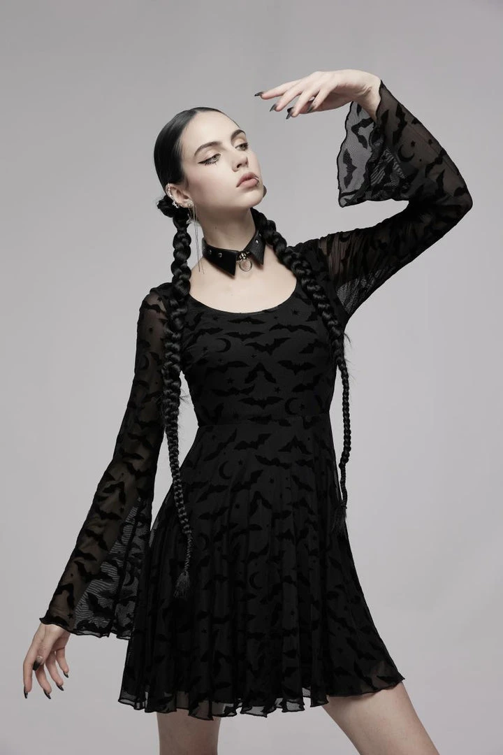 Ladies Punk Rave Nightfall Skater Dress 3 Ladies Punk Rave Nightfall Skater Dress