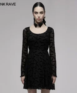 Ladies Punk Rave Nightfall Skater Dress 19 Ladies Punk Rave Nightfall Skater Dress