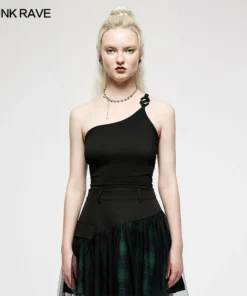 Ladies Punk Rave Nymph Crop Top - Plain