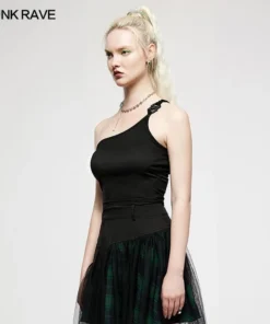 Ladies Punk Rave Nymph Crop Top - Plain 12 Ladies Punk Rave Nymph Crop Top - Plain