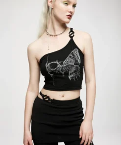 Punk Rave Nymph Crop Top - Printed