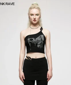 Punk Rave Nymph Crop Top - Printed