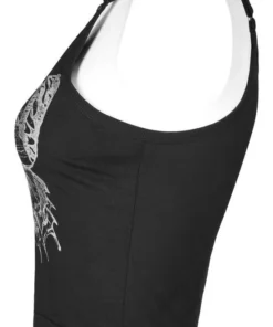 Punk Rave Nymph Crop Top - Printed