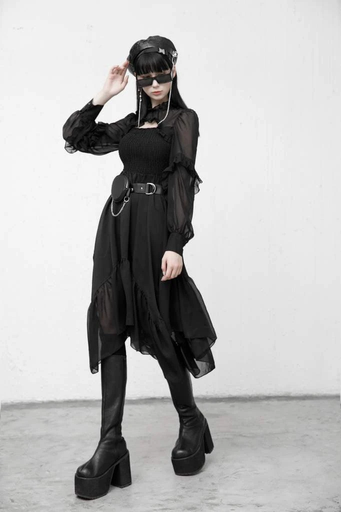 Ladies Punk Rave Peyton Chiffon Dress 5 Ladies Punk Rave Peyton Chiffon Dress