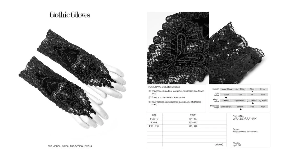 Accessories Punk Rave Saanvi Lace Gloves 7 Accessories Punk Rave Saanvi Lace Gloves