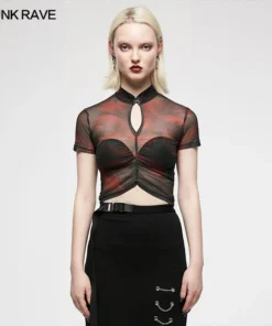 Punk Rave Shayla Top - Red 13 Punk Rave Shayla Top - Red