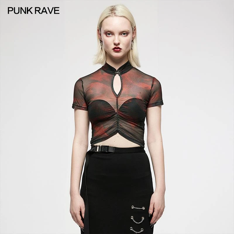 Punk Rave Shayla Top - Red 5 Punk Rave Shayla Top - Red
