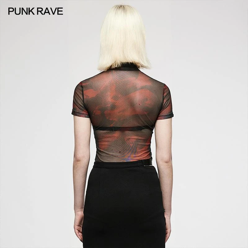 Punk Rave Shayla Top - Red 7 Punk Rave Shayla Top - Red