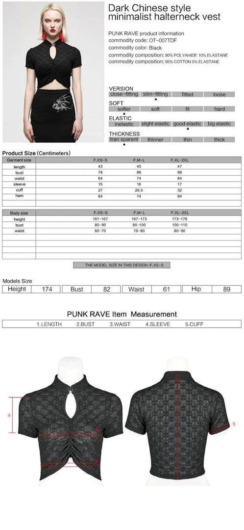 Ladies Punk Rave Shayla Top - Black 7 Ladies Punk Rave Shayla Top - Black