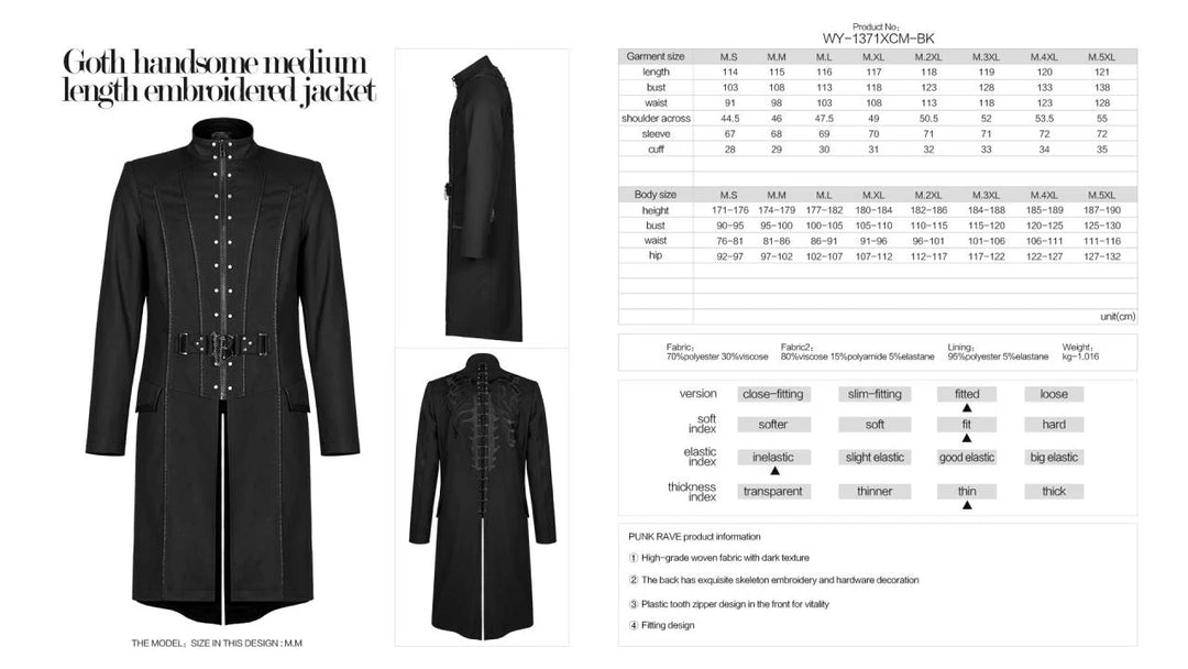 Punk Rave Silas Embroidered Jacket 10 Punk Rave Silas Embroidered Jacket