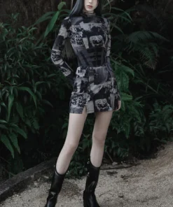 Punk Rave Sorcha Dress - Grey