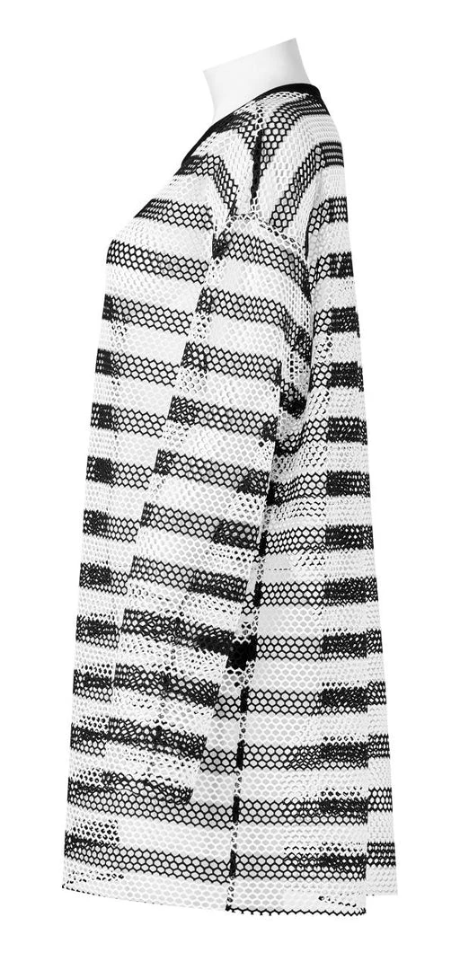 Punk Rave Stripe Mesh Longline Tee Ladies 8 Punk Rave Stripe Mesh Longline Tee Ladies