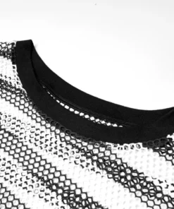 Punk Rave Stripe Mesh Longline Tee Ladies 31 Punk Rave Stripe Mesh Longline Tee Ladies