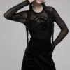 Punk Rave Sun Dragon Mesh Top Ladies 1 Punk Rave Sun Dragon Mesh Top Ladies